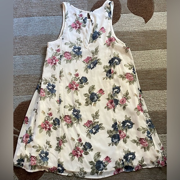 Abercrombie & Fitch Sleeveless Chiffon Floral Print A-line Mini Dress - Picture 4 of 6